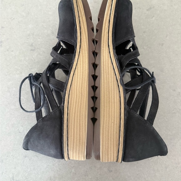 Naot Women's Black Suede Calathea Wedge Size 39/8 - Picture 6 of 10